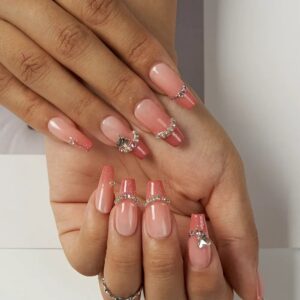 10pcs False Nail Press On Nails Acrylic Extension Coffin Forms Nail Tips Gel Nail Polish Artificial Nail DIY Manicure for Woman