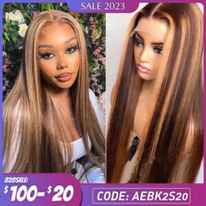 12A Glueless Highlight Straight Breathable Air Wig Malaysia Hair 5X5 HD Lace Human Hair Wig Pre Plucke Ready To Wear For Woman