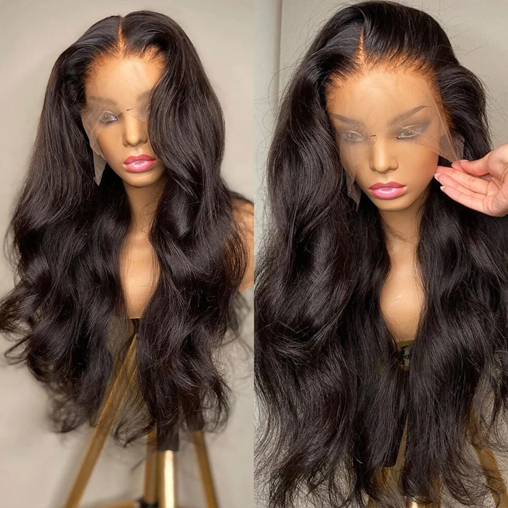 13x4 Body Wave Lace Front Wig Pre Plucked 40 Inch Glueless Brazilian Hd Transparent Lace Frontal Wigs For Women Human Hair - Image 2