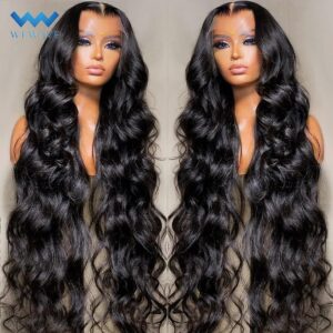 13x4 Body Wave Lace Front Wig Pre Plucked 40 Inch Glueless Brazilian Hd Transparent Lace Frontal Wigs For Women Human Hair