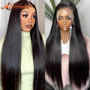 13x4 Full Lace Front Human Hair Wigs Bone Straight 13x6 Frontal Wig Pre Plucked Glueless Wig HD Transparent 5x5 Lace Closure Wig