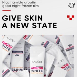 1pc Portable Arbutin Whiten Sleeping Mask Effectively Repair Damaged Skin Quick Brighten Improve Dullness Moisturizing Skin Care