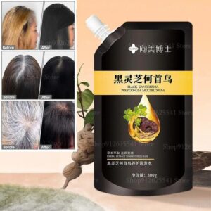 300g Polygonum Multiflorum Shampoo White To Black Shampoo Nourish Prevent Hair Loss Repair Grey Hair Botanical Essence Hair Care