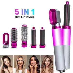 5 in 1 Hair Dryer Hot Comb Set Wet and Dry Professional Curling Iron Hair Straightener Styling Tool Hair Dryer Household