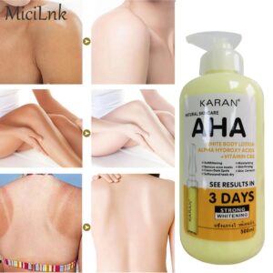 500ml AHA Whitening Body Cream Anti-Aging Hydroxy Acids Vitamin C Vitamin E Moisturizing Lightening Body Lotion Butter Skin Care