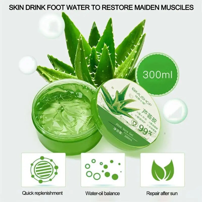 99% Aloe Vera Gel Moisturing Skin Face Cream Shrink Pores Day Cream Skincare Sleeping Mask Korean Skin Care Products - Image 2