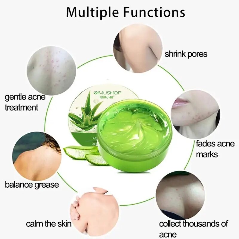 99% Aloe Vera Gel Moisturing Skin Face Cream Shrink Pores Day Cream Skincare Sleeping Mask Korean Skin Care Products - Image 4