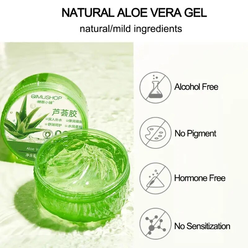99% Aloe Vera Gel Moisturing Skin Face Cream Shrink Pores Day Cream Skincare Sleeping Mask Korean Skin Care Products - Image 5