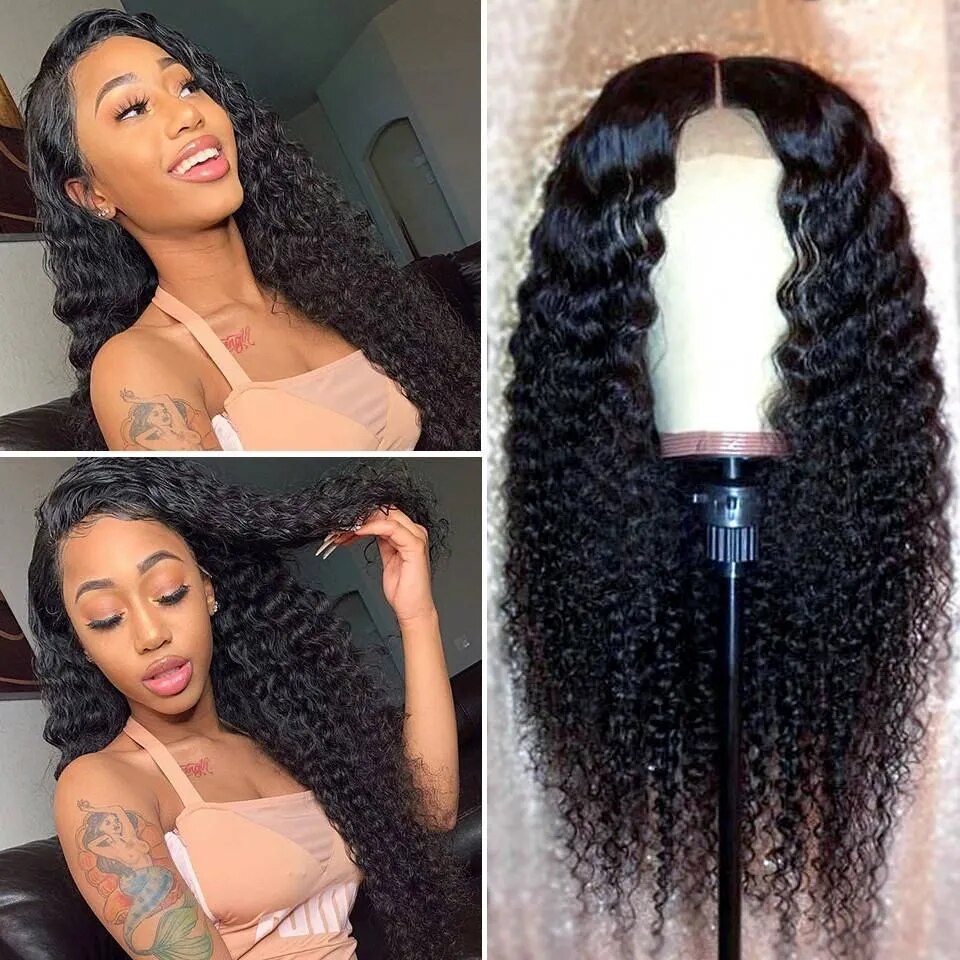 Brazilian Deep Wave Frontal Wig Transparent 13x4 Lace Front Human Hair Wigs for Women Pre Plucked Deep Curly 4x4 Closure Wigs - Image 4
