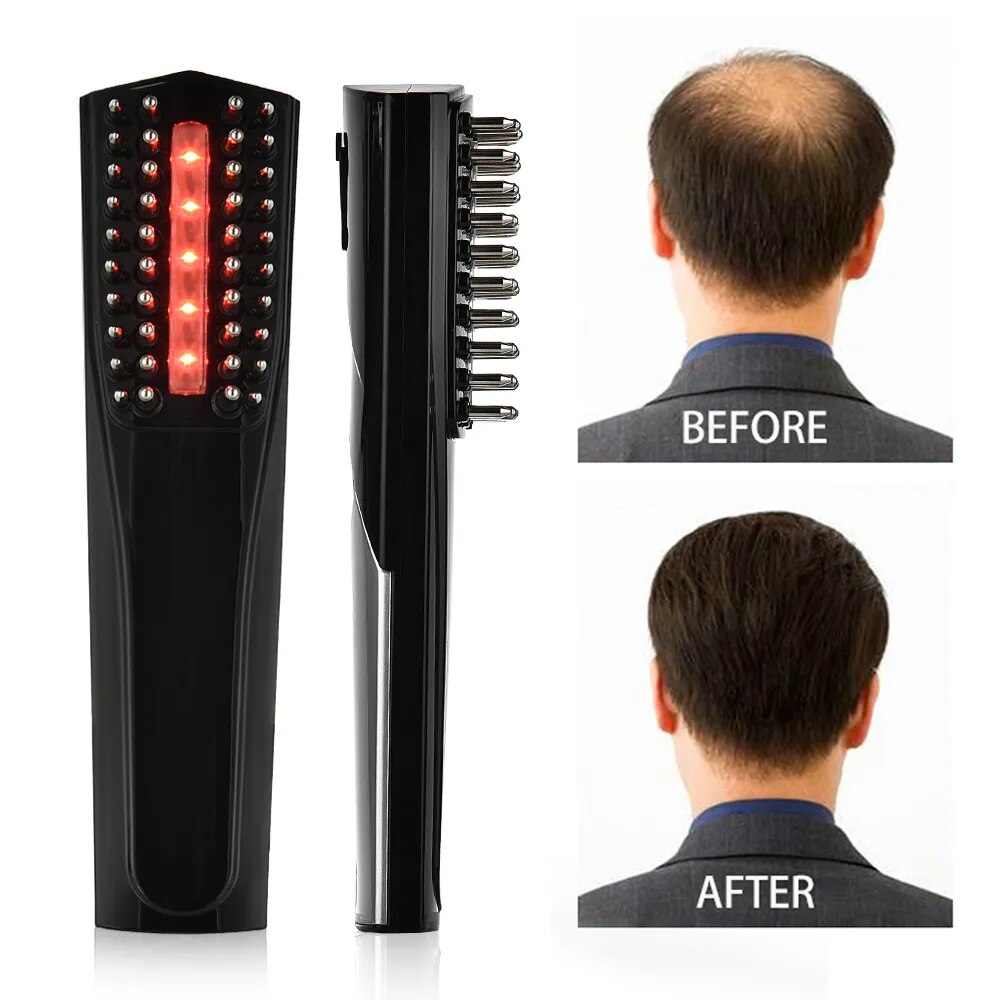 Electric Laser Hair Growth Comb Infrared Therapy Treatment Vibration Scalp Massage Hairbrush Anti Hair Loss Products Home Salon - Image 2