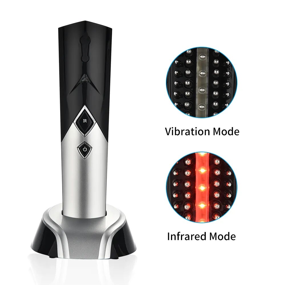 Electric Laser Hair Growth Comb Infrared Therapy Treatment Vibration Scalp Massage Hairbrush Anti Hair Loss Products Home Salon - Image 4