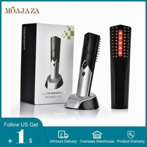 Electric Laser Hair Growth Comb Infrared Therapy Treatment Vibration Scalp Massage Hairbrush Anti Hair Loss Products Home Salon