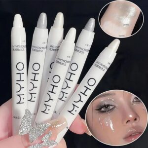 Glitter Highlighter Pen Pearlescent Lying Silkworm Pencil Waterproof Long-lasting Brightening Eyes Stick White Silver Eye Makeup
