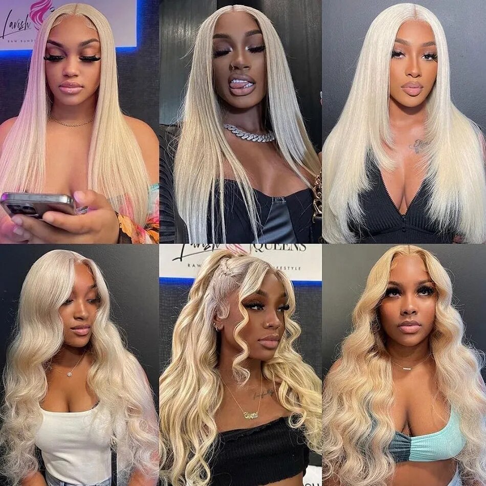 Glueless Wig 613 Honey Blonde Frontal Straight Human Hair Wig 13x6 HD Transparent Lace Front Human Hair Wigs 4x4 Closure Wigs - Image 6