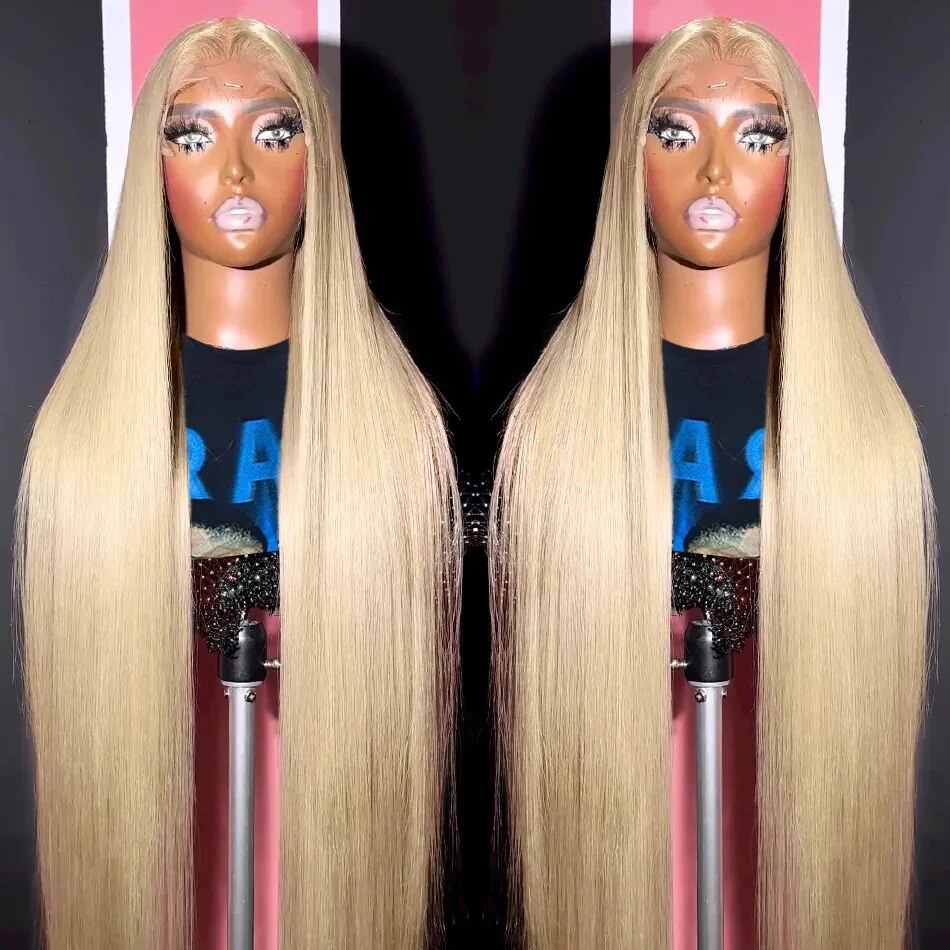 Glueless Wig 613 Honey Blonde Frontal Straight Human Hair Wig 13x6 HD Transparent Lace Front Human Hair Wigs 4x4 Closure Wigs