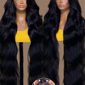 Glueless Wig Human Hair Ready To Wear 180% 30 inch HD 4x4 Body Wave Lace Front Wigs Glueless Preplucked Human Wigs Ready To Go
