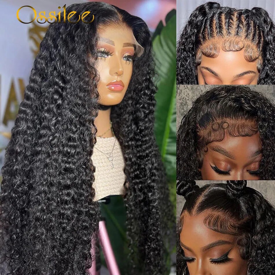 HD Transparent Lace Front Human Hair Wigs Deep Wave Wig 4x4 Lace Closure Wigs Remy Curly Human Hair Wig 13x4 13x6 Frontal Wigs - Image 2