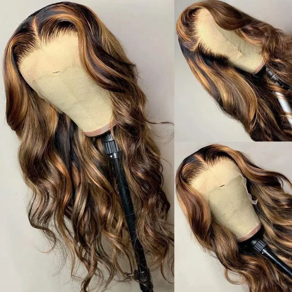 Highlight Wig 13x6 Hd Lace Frontal Wig Honey Blonde Body Wave Lace Front Human Hair Wigs For Women 13x4 Glueless Full Lace Wig - Image 3