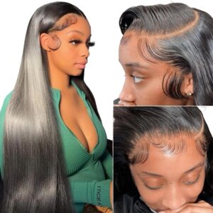 Human Hair HD Lace Front Wigs Straight 13x4 13x6 Transparent Lace Front Wigs Pre Plucked Frontal Lace Wigs Human Hair for Women