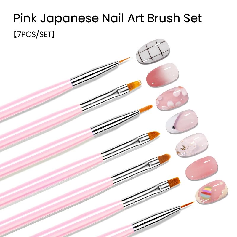 MAYCHAO 5/7pcs Nail Art Brush Kit Manicure Tool Gel Nail Polish Builder Liquid Powder Carving Gel Brush Nail Design Painting Pen - Image 4