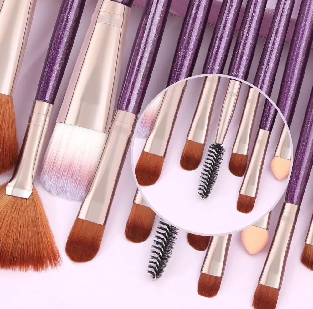 Maange 18 PCs Makeup Brush Set Blush Powder Foundation Brush Eye Shadow Brush Beauty Tools - Image 3
