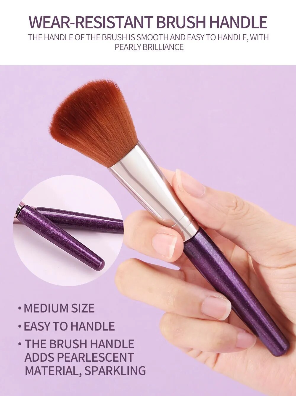 Maange 18 PCs Makeup Brush Set Blush Powder Foundation Brush Eye Shadow Brush Beauty Tools - Image 4