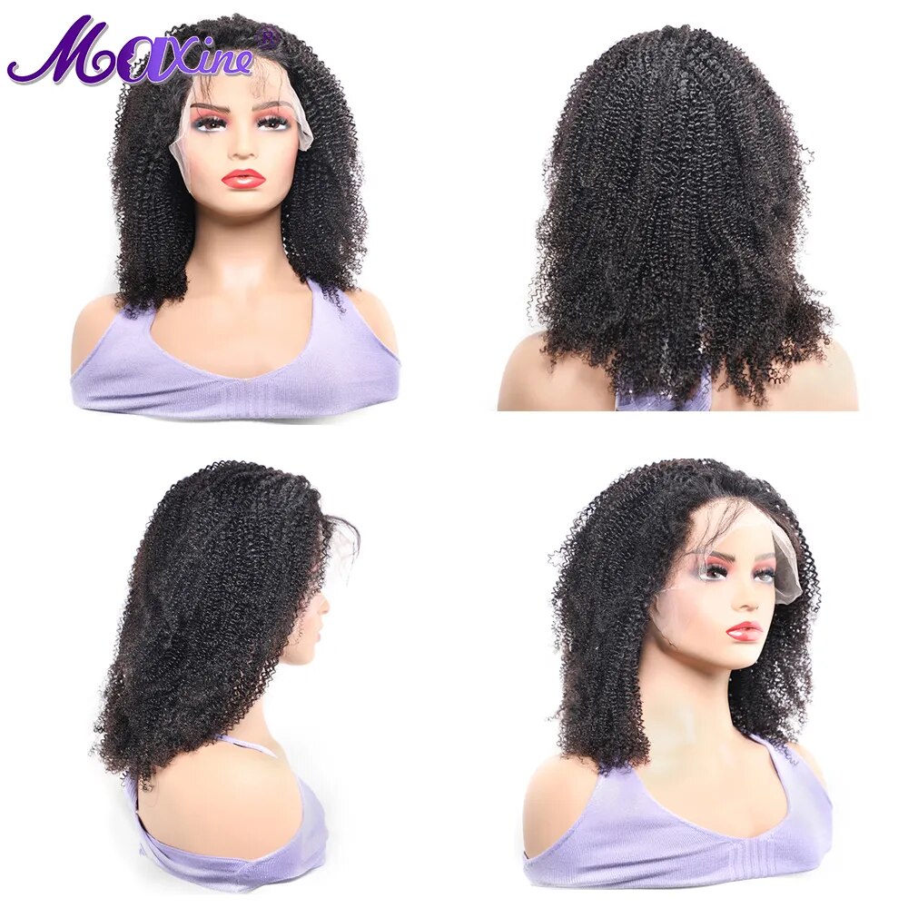 Maxine Kinky Curly Lace Wigs For Women Human Hair Curly Human Hair Wigs Brazililan Curly 13X4 Lace Part Hairline Wig 12-28 Inch - Image 2