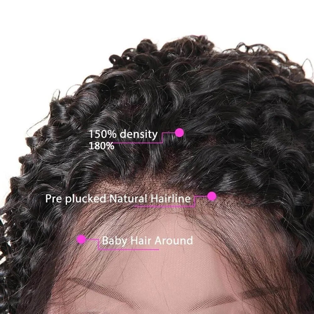 Maxine Kinky Curly Lace Wigs For Women Human Hair Curly Human Hair Wigs Brazililan Curly 13X4 Lace Part Hairline Wig 12-28 Inch - Image 4