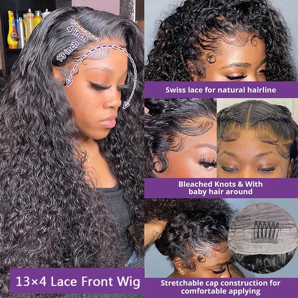 Maxine Kinky Curly Lace Wigs For Women Human Hair Curly Human Hair Wigs Brazililan Curly 13X4 Lace Part Hairline Wig 12-28 Inch - Image 5