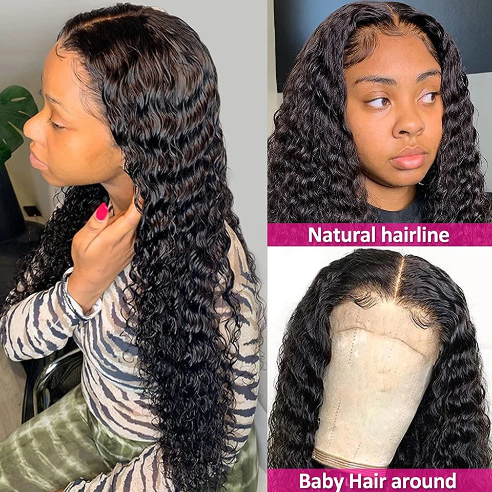SVT Deep Wave Lace Front Wig Brazilian Loose Deep Wave Full Lace Frontal Wig Wet And Wavy Curly Human Hair Wigs For Black Women - Image 4