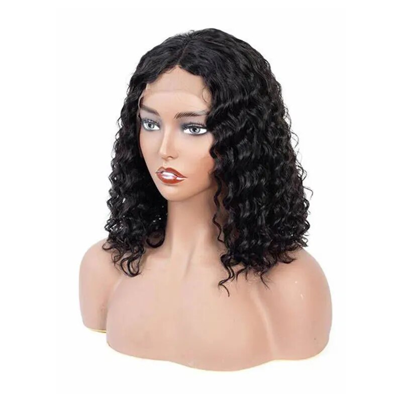 Short Deep Wave Bob Wig Human Hair Newmi Curly Hair 13x4 Full Lace Frontal Wig Bob Cut Deep Wave Lace Front Human Hair Wigs - Image 2