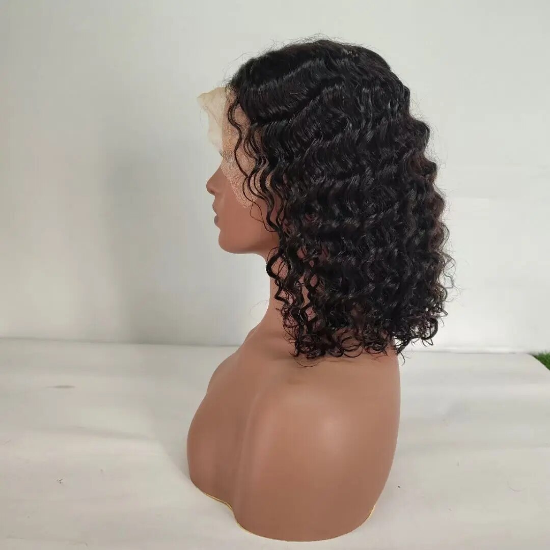 Short Deep Wave Bob Wig Human Hair Newmi Curly Hair 13x4 Full Lace Frontal Wig Bob Cut Deep Wave Lace Front Human Hair Wigs - Image 4