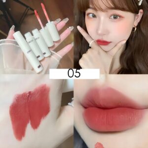 Trendy LIp Gloss Nude Matte Chocolate Lipstick Waterproof Long Lasting Women Red Lip Tint Velvet Lip Glaze Cosmetics