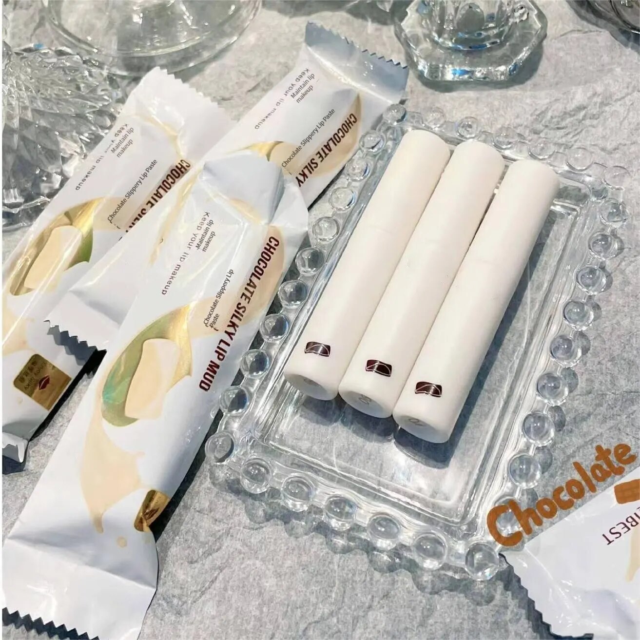 Trendy LIp Gloss Nude Matte Chocolate Lipstick Waterproof Long Lasting Women Red Lip Tint Velvet Lip Glaze Cosmetics - Image 6