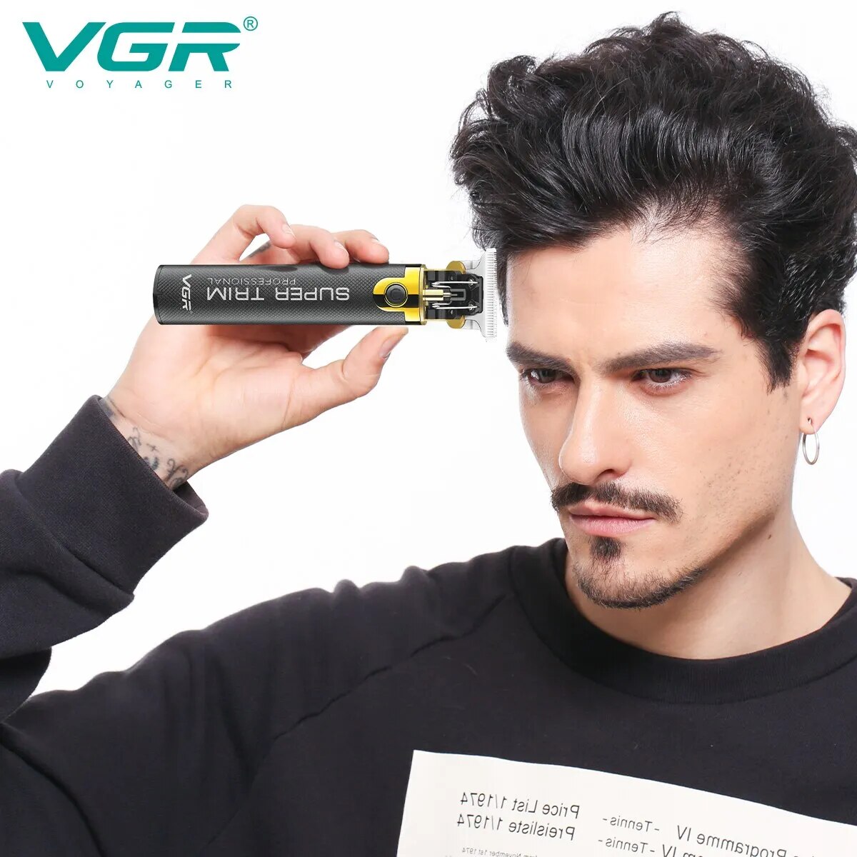 VGR Hair Trimmer T9 Professional Hair Cutting Machine Cordless Rechargeable Bald Trimmer for Men V 082 - Image 6
