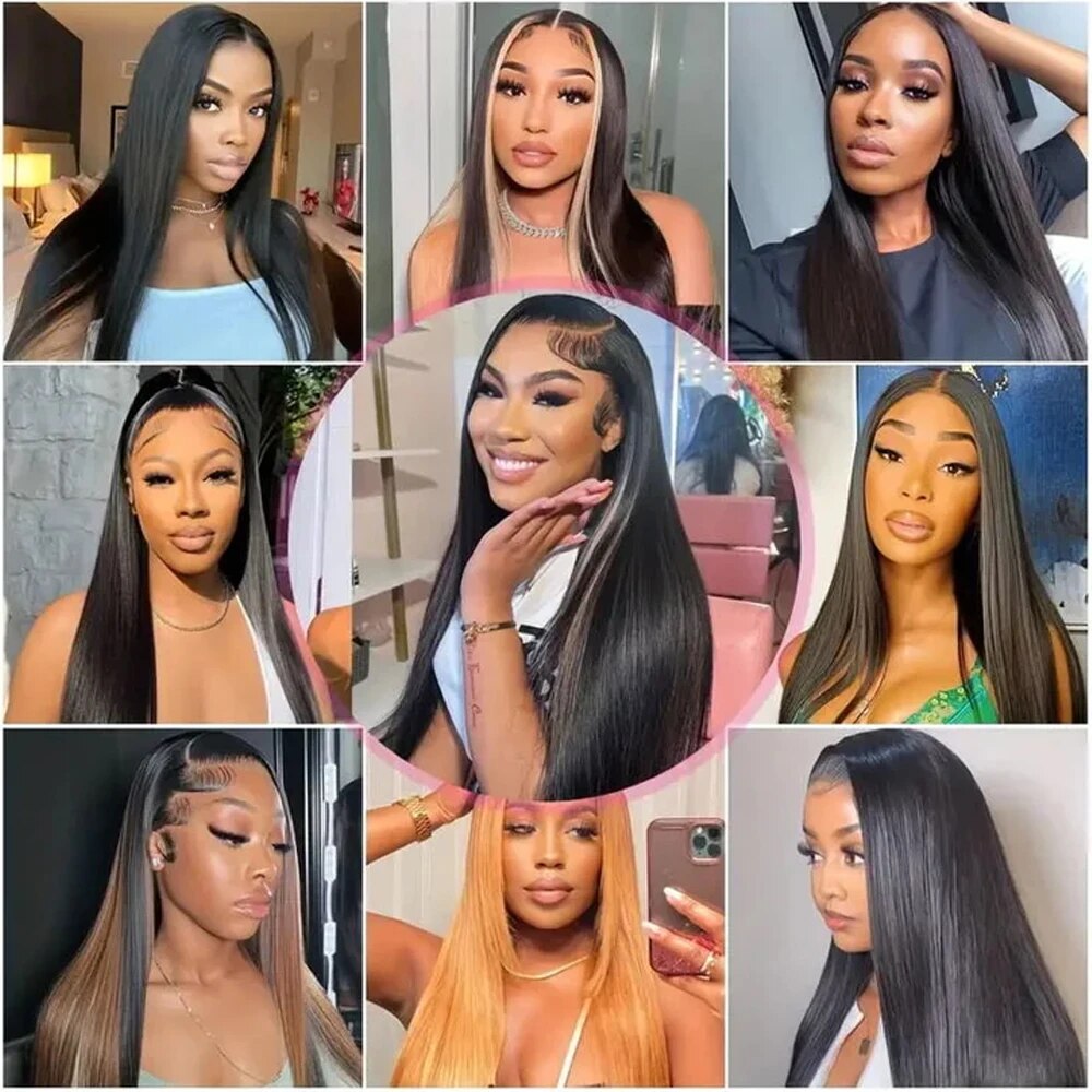 Wear & Go Glueless Wigs Human Hair Straight 6x4 Pre Cut HD Lace Front Wigs Human Hair Pre Plucked 180% Density Lace Closure Wig - Image 5